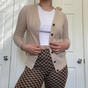 J. Crew wool/ cashmere button up sweater